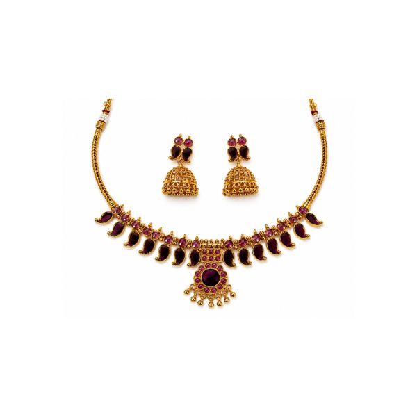 Ruby Mango Jhumka Set