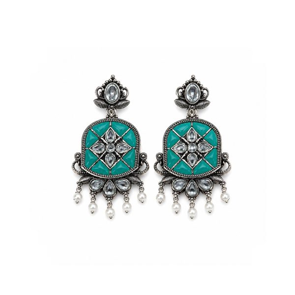 Turquoise Pearl Earrings