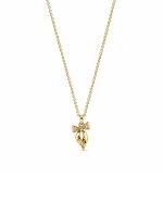Bow Leaf Pendant Necklace