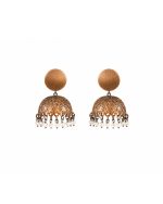 Copper Pearl Jhumka Earrings