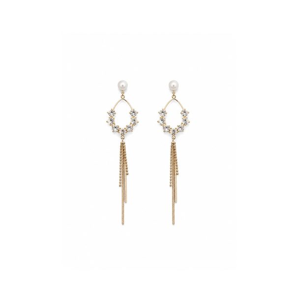 Pearl Tassel Drop Earrings