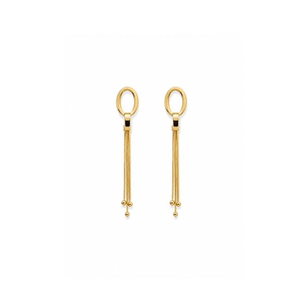 Golden Chain Tassel Earrings
