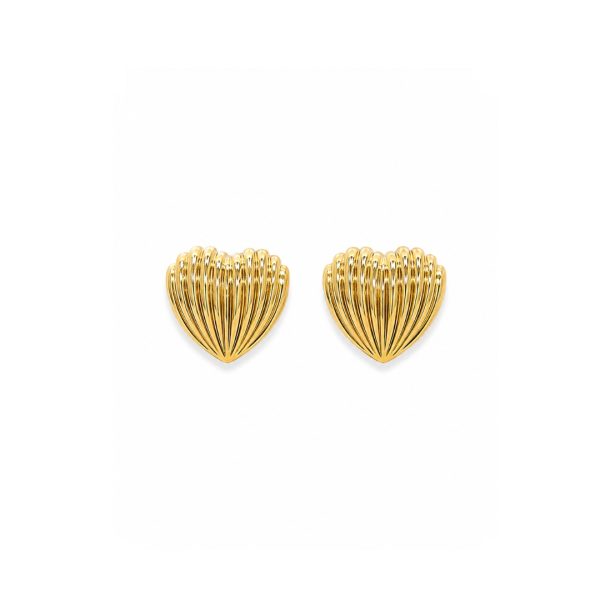 Golden Shell Stud Earrings