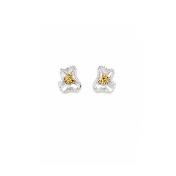 Two Tone Flower Studs