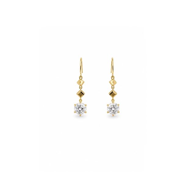 Golden Stone Drop Earrings