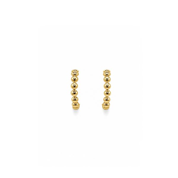 Golden Bead Hoop Earrings