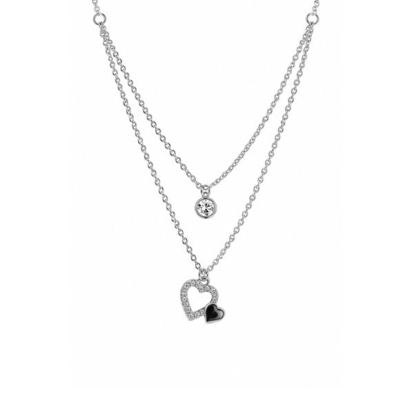 Double Heart Pendant Necklace