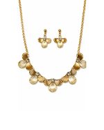 Golden Floral Jewellery Set