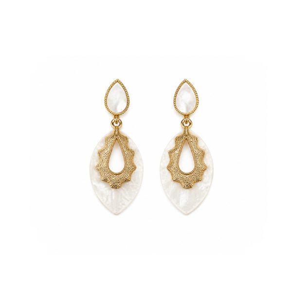 White Gold Drop Earrings