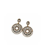 White Stone Earrings