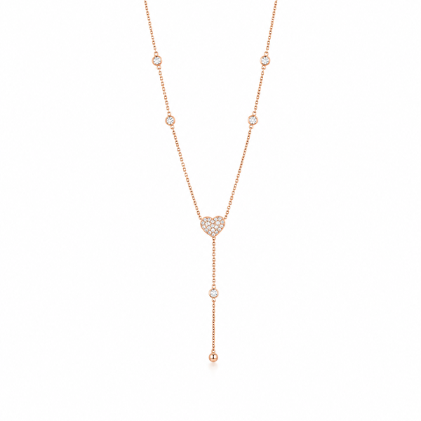 Crystal Heart Drop Necklace