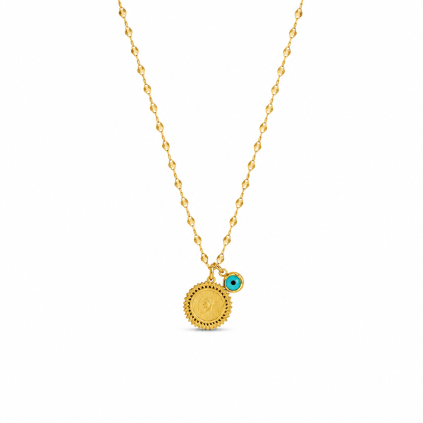 Evil Eye Coin Necklace