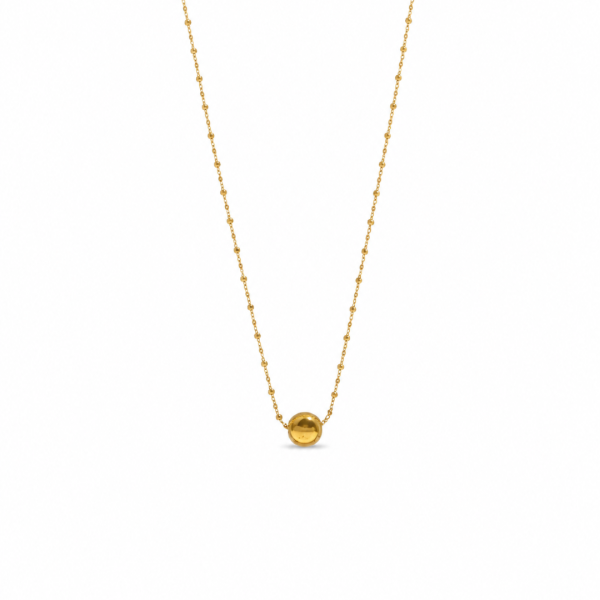 Minimalist Gold Sphere Necklace