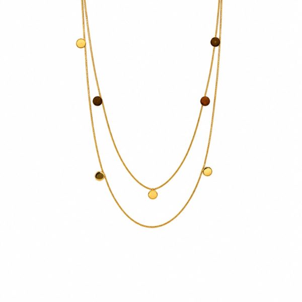 Dual Disc Layer Necklace