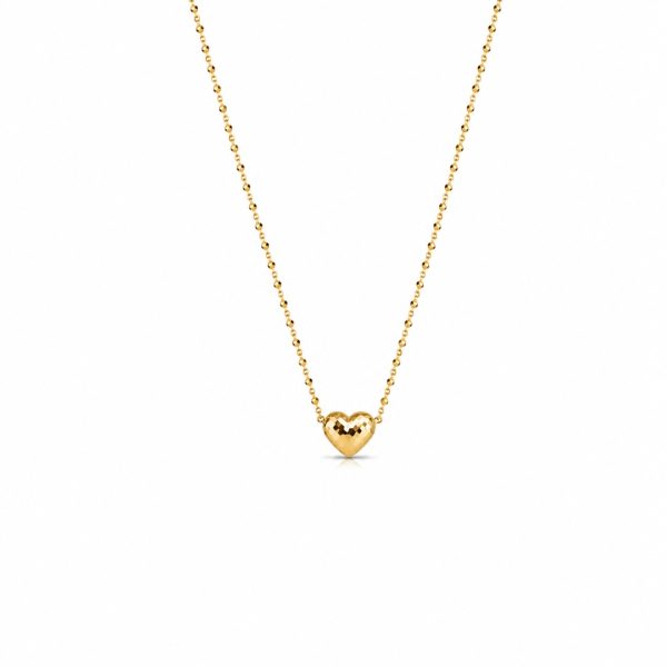 Faceted Heart Bead Necklace