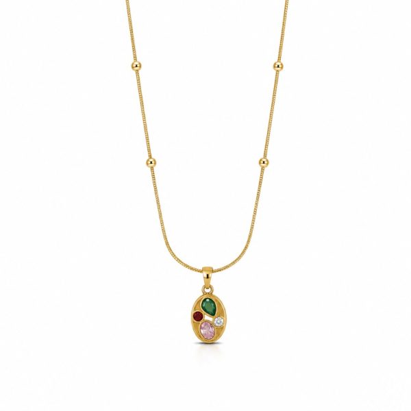 Multicolor Oval Pendant