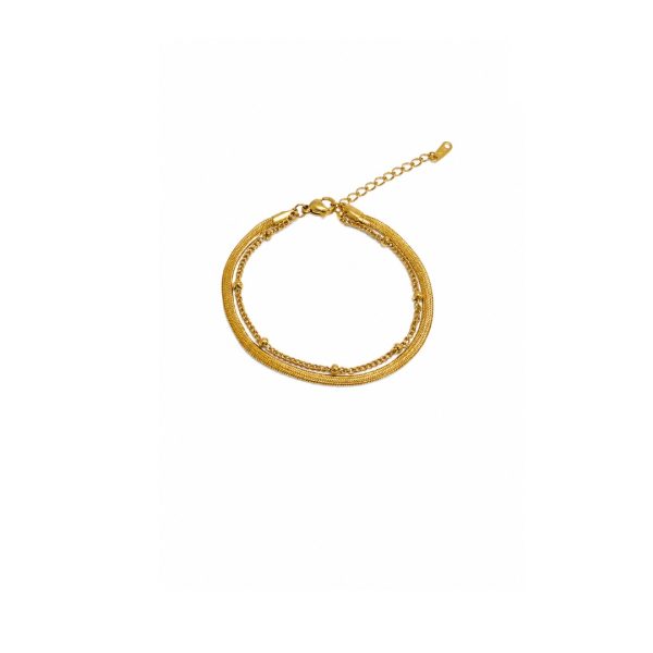 Layered Mesh Chain Bracelet