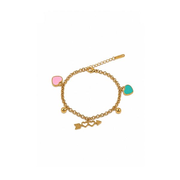 Double Heart Arrow Bracelet