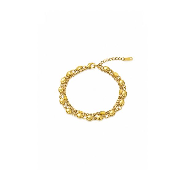 Layered Oval Bead Bracelet