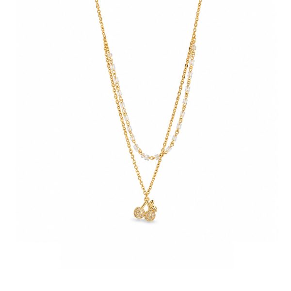 Crystal Cherry Pendant Necklace