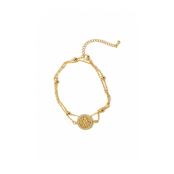 Crystal Disc Chain Bracelet