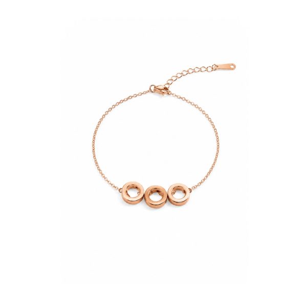 Rose Triple Circle Bracelet