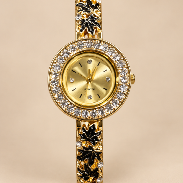 Midnight Bloom Crystal Watch