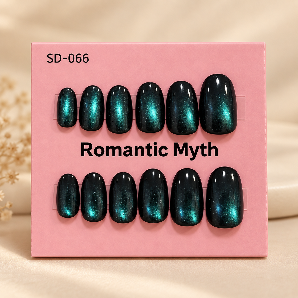 Codex Image Sep 15, 2026, 12_29_30 PM Emerald Galaxy Cat-Eye Nails - Image 1