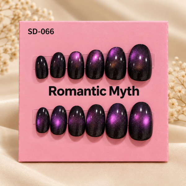 Mystic Plum Cat-Eye Nails