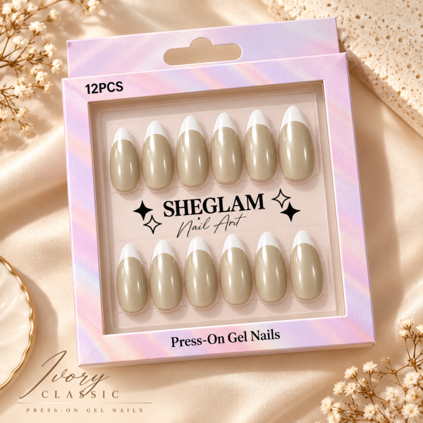 Vanilla Pearl French Nails