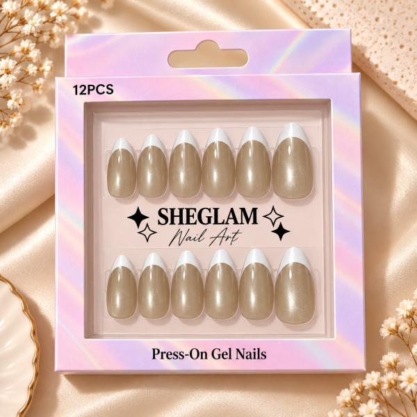 Golden Nude French Nails